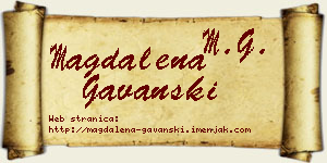 Magdalena Gavanski vizit kartica